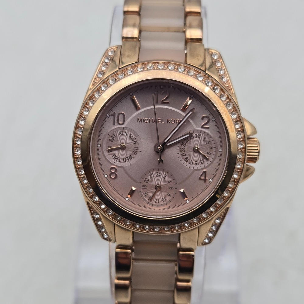 Michael Kors Chronograph Women's Mini Blair Rose Gold Tone Watch MK6175 - Picture 5 of 16